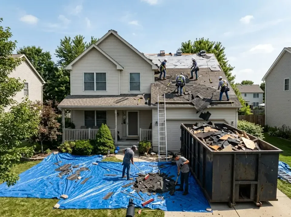 roof-replacement-debris-remova-004 — frequently asked questions, Cheapest Dumpster Rentals in Yorkville, IL